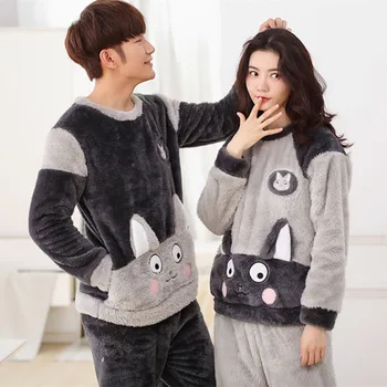 Cute Animal Flannel Pattern Winter Couples Pajamas Set For Women Men Plush Fabric Sleepwear Pyjamas Suit Home Clothing
Cute Animal Flannel Pattern Winter Couples Pajamas Set For Women Men Plush Fabric Sleepwear Pyjamas Suit Home Clothing