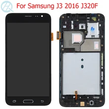 Écran LCD AMOLED avec châssis, 2016 pouces, pour Samsung Galaxy J3 5.0 J320 J320A J320P J320M J320Y J320FN, SM-J320F, Original=