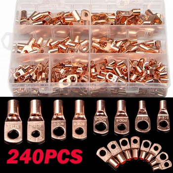 240PCS Automotive Copper Ring Lug Crimp Splice Terminals Wire Cable Butt Connectors Kit Assortment SC
240PCS Automotive Copper Ring Lug Crimp Splice Terminals Wire Cable Butt Connectors Kit Assortment SC