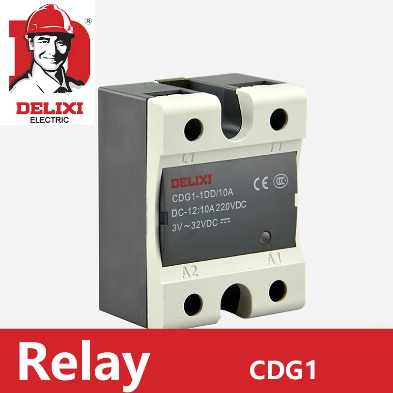 1pc Relay DELIXI Solid State Relay Single Phase DC Control DC CDG1-1DD 25A SSR-25DD 3-32V DC TO 12-220V DC
1pc Relay DELIXI Solid State Relay Single Phase DC Control DC CDG1-1DD 25A SSR-25DD 3-32V DC TO 12-220V DC