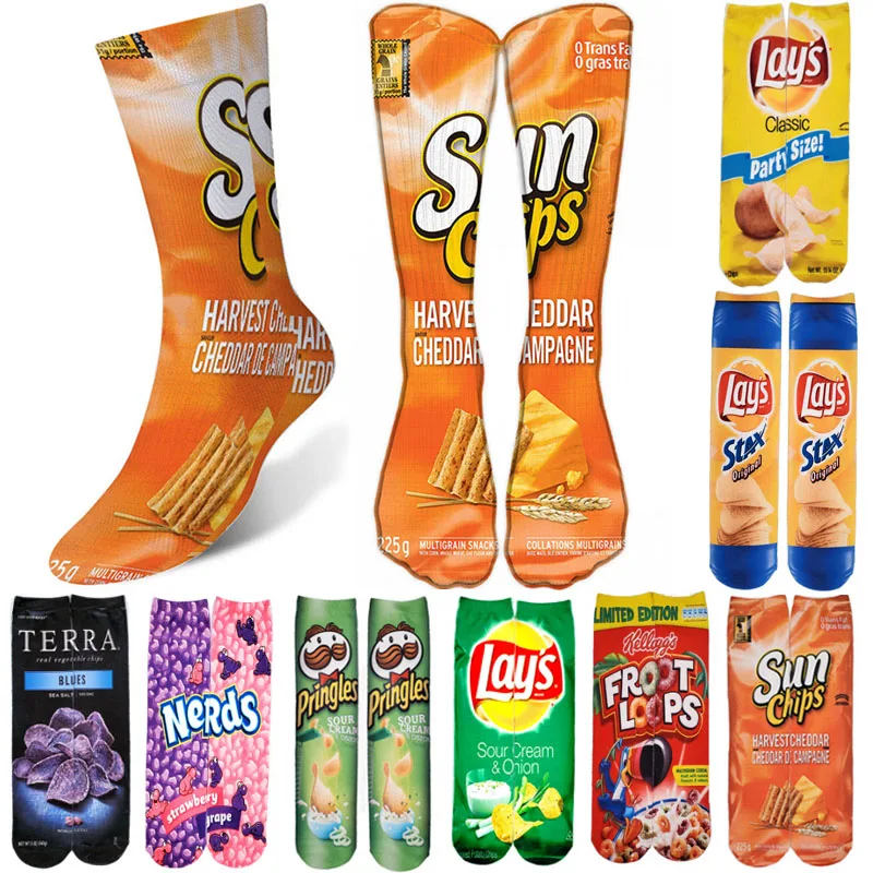 Fashion Women Men Unisex Art Socks 3D Printing harajuku Potato chips Snacks Knee High Socks Funny Cotton Long Sock Crew Tube Sox
Fashion Women Men Unisex Art Socks 3D Printing harajuku Potato chips Snacks Knee High Socks Funny Cotton Long Sock Crew Tube Sox