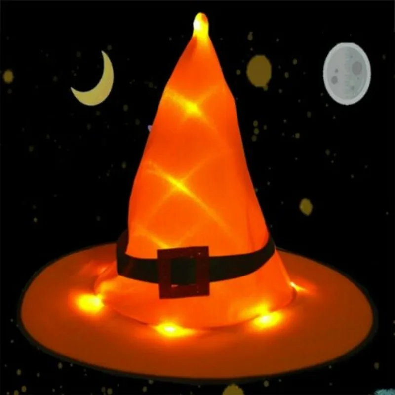 Halloween Witch Hat with LED Light Glowing Witches Hat Hanging Halloween Decor Suspension Tree Glowing Hat for Kids Party Dress
Halloween Witch Hat with LED Light Glowing Witches Hat Hanging Halloween Decor Suspension Tree Glowing Hat for Kids Party Dress