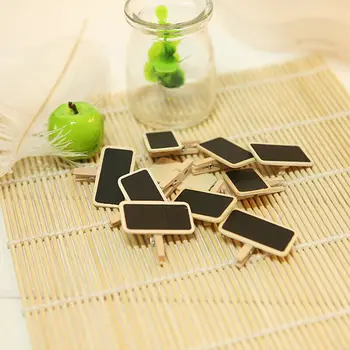 Mini Wooden Blackboard Memo Sign Message Small Note Stand Clip for Food Labels Party KQS8
Mini Wooden Blackboard Memo Sign Message Small Note Stand Clip for Food Labels Party KQS8