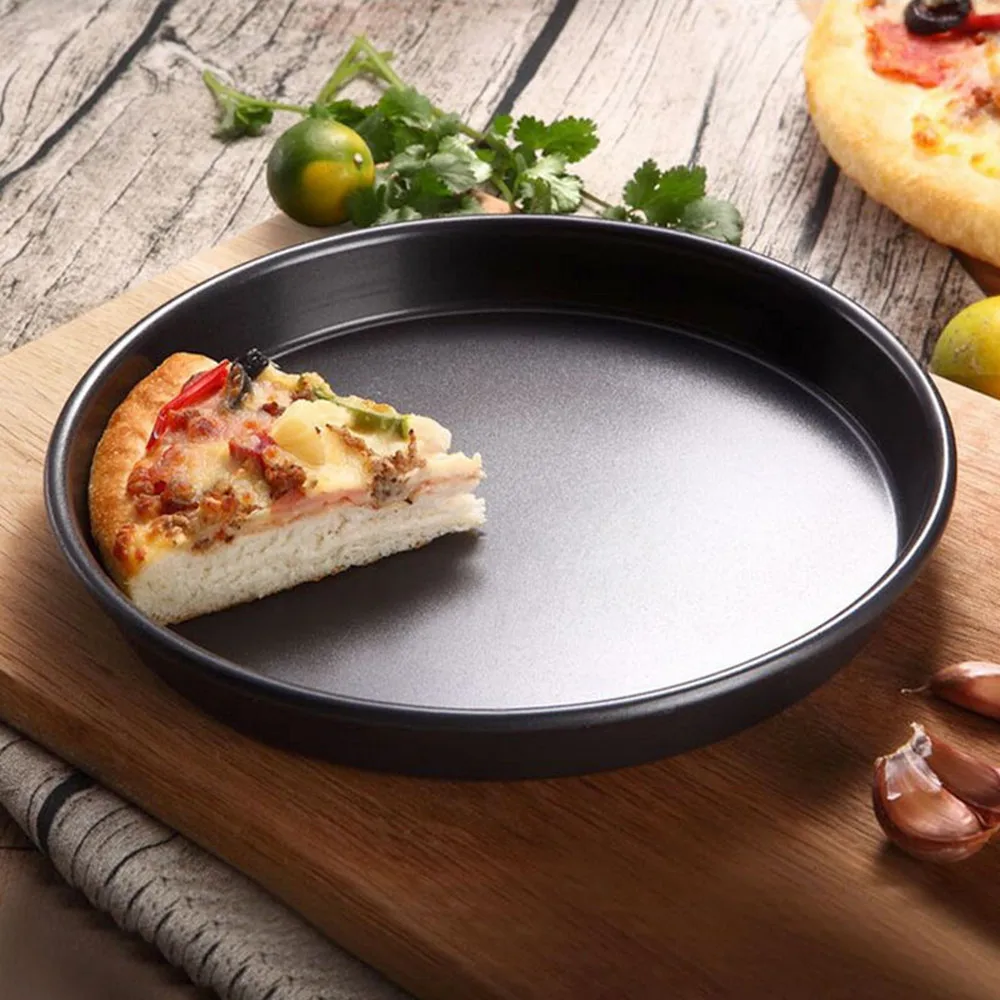 Новые полезные круглый глубокое блюдо сковорода для пиццы с антипригарным
