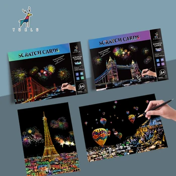 4pcs Scratch City Night View Pictures A4 size Kids Scraping Painting DIY Handmade Scratch Building Paper Painting Toy Art Gift
4pcs Scratch City Night View Pictures A4 size Kids Scraping Painting DIY Handmade Scratch Building Paper Painting Toy Art Gift