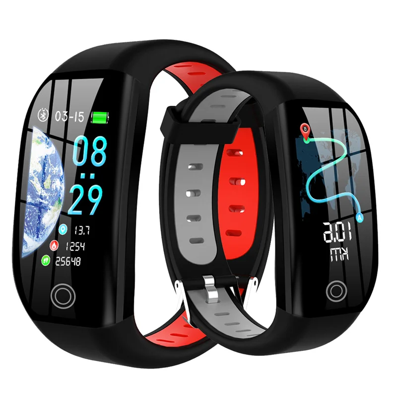 

F2 Smart Bracelet GPS Fitness Activity Tracker 1.14" Sport Waterproof Blood Pressure Watch Sleep Monitor Smart Band Wristband