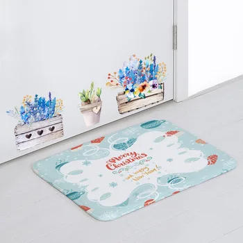 Blue Cartoon Floor Mat Christmas Snowman Polar Bear Custom Decoration Kitchen Mat Home Non-Slip 50*80Cm Coral Fleece Door Mat 
Blue Cartoon Floor Mat Christmas Snowman Polar Bear Custom Decoration Kitchen Mat Home Non-Slip 50*80Cm Coral Fleece Door Mat