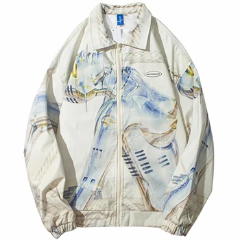 Men Hip Hop Zipper Jackets Windbreaker Female Robot Printed Harajuku Streetwear 2020 Autumn Outwear Track Jacket Coats Clothing
Men Hip Hop Zipper Jackets Windbreaker Female Robot Printed Harajuku Streetwear 2020 Autumn Outwear Track Jacket Coats Clothing