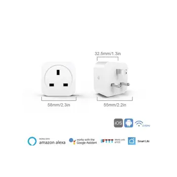 Timer Outlet Switch UK Plug Smart Socket WIFI Smart Socket Smart life APP WIFI Timing Voice Control for Amazon alexa Google Home
Timer Outlet Switch UK Plug Smart Socket WIFI Smart Socket Smart life APP WIFI Timing Voice Control for Amazon alexa Google Home