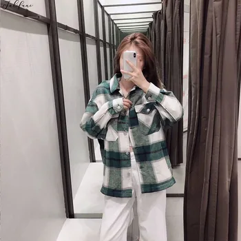 Women Fashion Plaid Print Jacket Coat Autumn Casual Long Sleeve Turn-down Collar Single Breasted Jacket Tops Coat Female Outwear
Women Fashion Plaid Print Jacket Coat Autumn Casual Long Sleeve Turn-down Collar Single Breasted Jacket Tops Coat Female Outwear