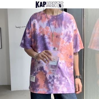 KAPMENTS Men Tie Dye Streetwear T-shirts Short Sleeve 2020 Mens Harajuku Loose Korean Cotton Tshirts Women Casual Hip Hop Tees
KAPMENTS Men Tie Dye Streetwear T-shirts Short Sleeve 2020 Mens Harajuku Loose Korean Cotton Tshirts Women Casual Hip Hop Tees