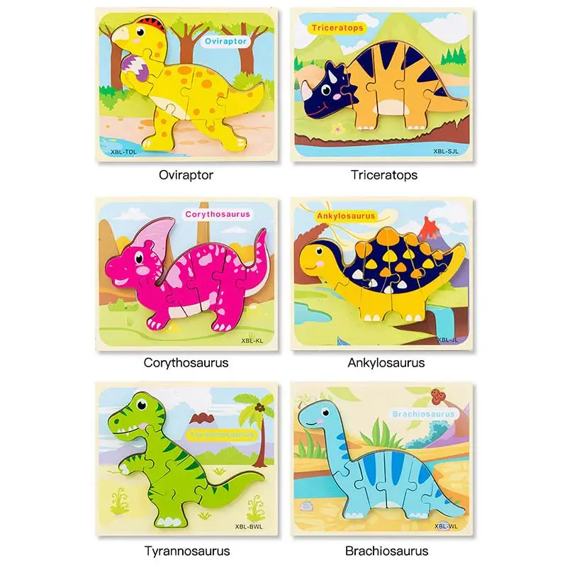 Cartoon three-dimensional dinosaur puzzle wooden educational toys to identify dinosaur learning toys 12 patterns
Cartoon three-dimensional dinosaur puzzle wooden educational toys to identify dinosaur learning toys 12 patterns
