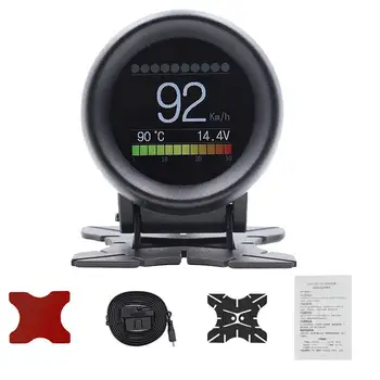 Car OBD HUD Head-Up Display Speedometer Auto Diagnostic Tool Overspeed Warning Oil Water Temp Gauge Car Engine Digital Computer