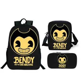 3Pcs/Set Bendy And The Ink Machine Backpacks Set For Boy Girls Anime Book Bags Sets Laptop Backpacks School Gifts Best Birthday
3Pcs/Set Bendy And The Ink Machine Backpacks Set For Boy Girls Anime Book Bags Sets Laptop Backpacks School Gifts Best Birthday
