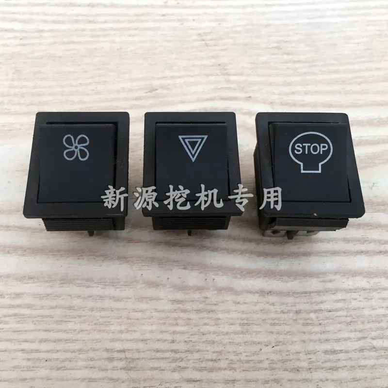 Xinyuan 65 75 rubber wheeled excavator with headlight switch double flashing single button original accessories
Xinyuan 65 75 rubber wheeled excavator with headlight switch double flashing single button original accessories