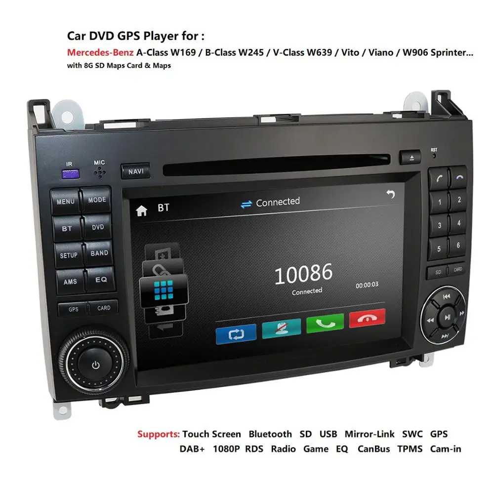 2din Auto radio Car DVD multimedia for Mercedes Benz A-Class W169 B-Class W245 B200 V-Class W639 Vito Viano W906 Sprinter 2500
2din Auto radio Car DVD multimedia for Mercedes Benz A-Class W169 B-Class W245 B200 V-Class W639 Vito Viano W906 Sprinter 2500