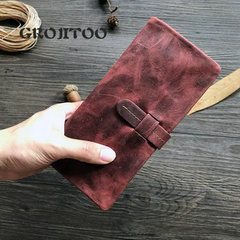 GROJITOO Crazy Horse leather long wallet multi-card Bag retro women's handbag genuine leather large capacity wrinkle purse 
GROJITOO Crazy Horse leather long wallet multi-card Bag retro women's handbag genuine leather large capacity wrinkle purse
