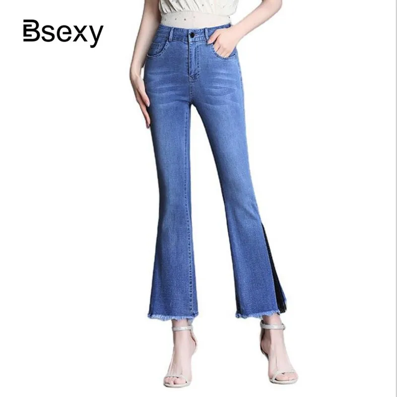 2020 Women's Jeans Streetwear HIgh Waist Cotton Split Cuff Denim Boot Cut Jeans Ankle-length Pants Women Plus size 3xl 4xl
2020 Women's Jeans Streetwear HIgh Waist Cotton Split Cuff Denim Boot Cut Jeans Ankle-length Pants Women Plus size 3xl 4xl