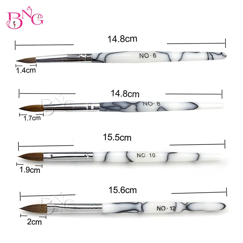 100% Kolinsky Hair Nail Brushes #10 #12 Pure For Acrylic UV Extension Builder Tips Pen Pure Brush Manicure Metal Handle
100% Kolinsky Hair Nail Brushes #10 #12 Pure For Acrylic UV Extension Builder Tips Pen Pure Brush Manicure Metal Handle