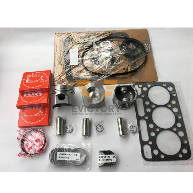 

Kubota D1462 rebuild kit piston ring full gasket kit crankshaft con rod bearing