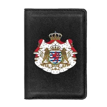 

Luxemburg Isthe National Emblem Passport Cover Men Women Leather Slim ID Card Travel Holder Pocket Wallet Purse Money Case