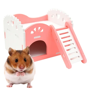 Pet Hamster Hideout House Mini Hamster Exercise Toy Small Animal House with Ladder Hamster Nest Sleeping House
Pet Hamster Hideout House Mini Hamster Exercise Toy Small Animal House with Ladder Hamster Nest Sleeping House