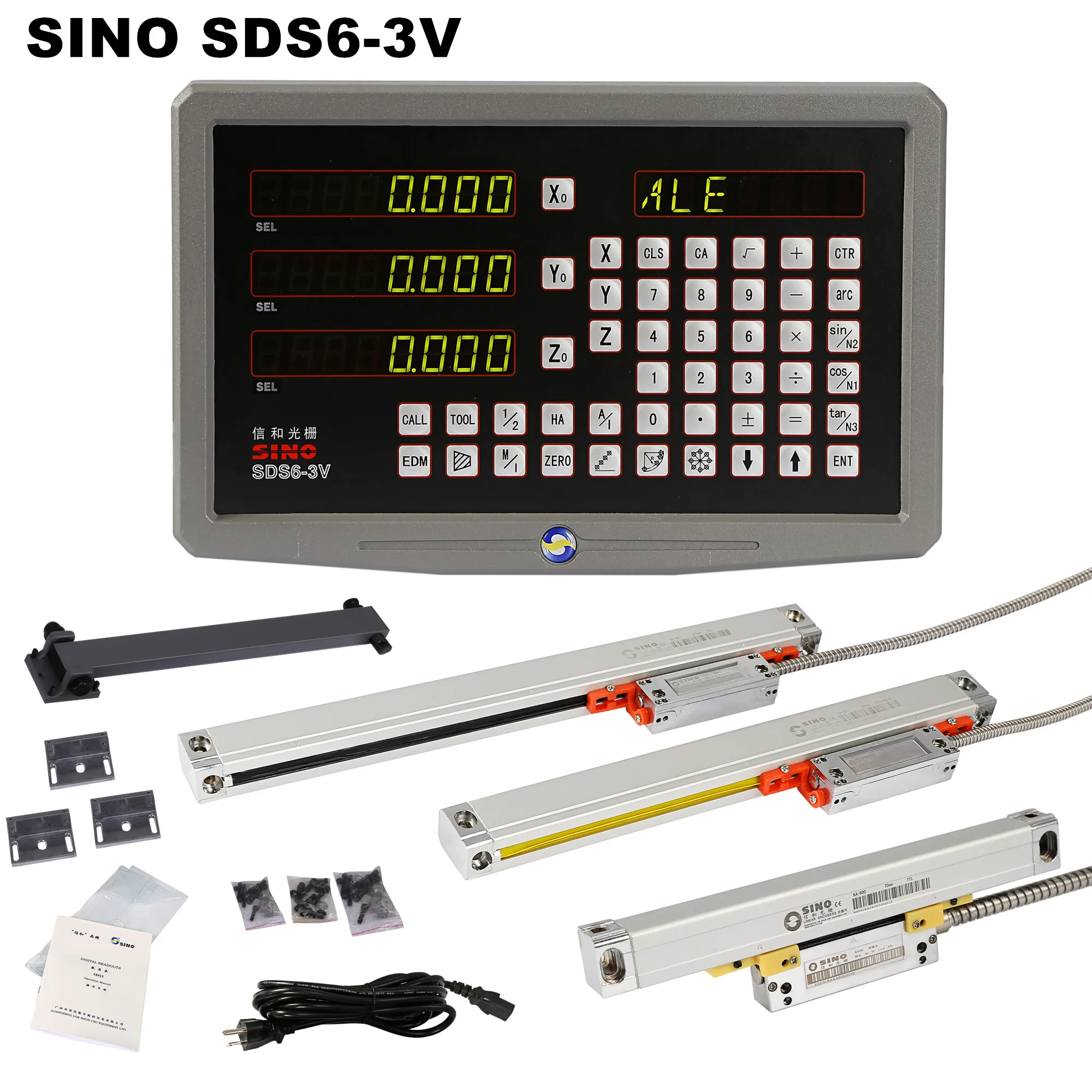 Фото Металлический Чехол SDS6-3V SINO 3 оси токарный станок фрезерный цифровое считывание и