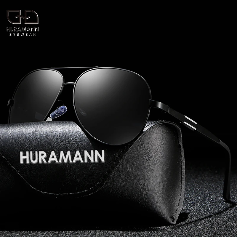

HURAMANN Toad Aluminum Magnesium Men's Sunglasses Polarized Outdoor Fishing Mirror Driving Eyewear Accessories gafas de sol New
