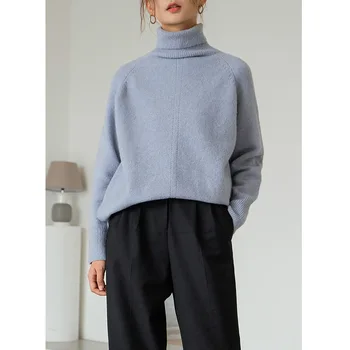 2020 Autumn And Winter New Temperament Turtleneck Sweater Female Wool Blend Side Slits Wild Korean Wind Pullovers 3652 
2020 Autumn And Winter New Temperament Turtleneck Sweater Female Wool Blend Side Slits Wild Korean Wind Pullovers 3652