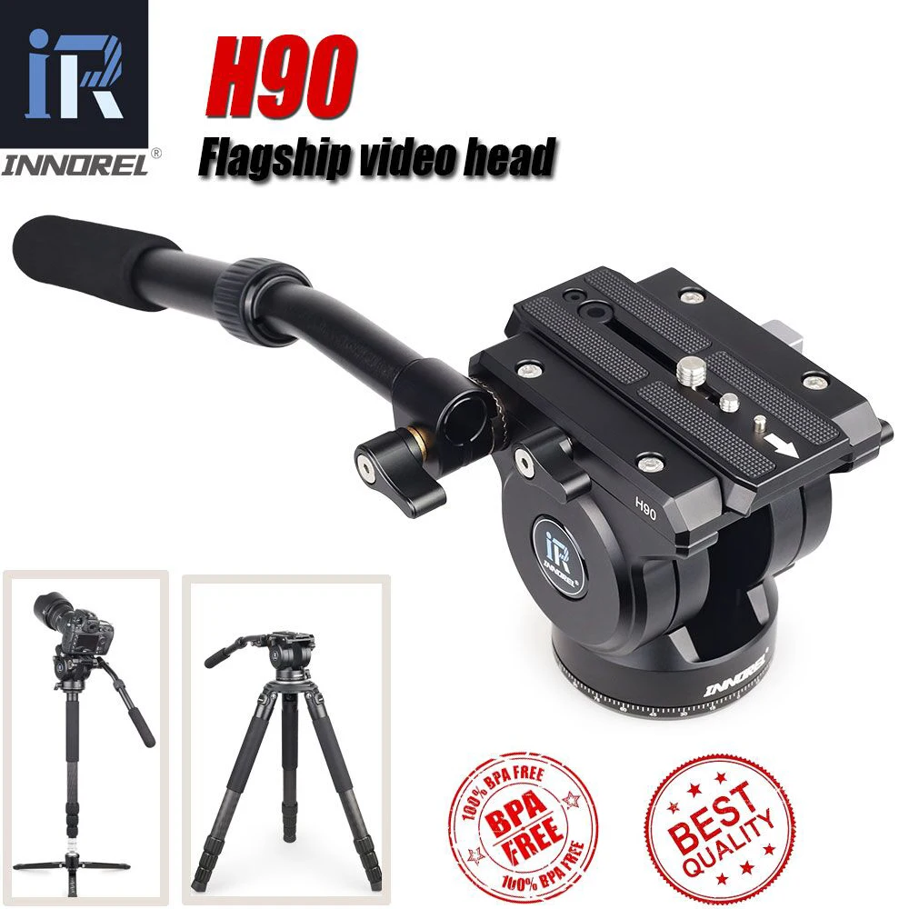 

INNOREL Flagship H90 Durable Digital Camera Monopod Tripod Heads CNC Technology Load Hydraulic Damping 15KG for Video