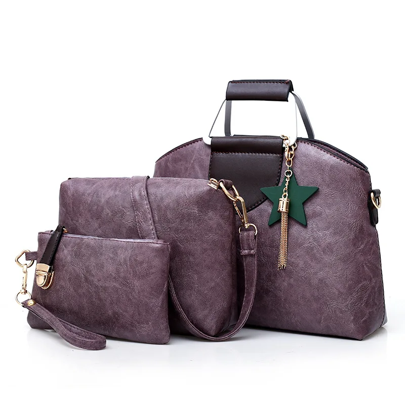 2018 New Style Retro Trend Hand Different Size Bags Simple Three-piece Set Shoulder WOMEN'S Bag 
2018 New Style Retro Trend Hand Different Size Bags Simple Three-piece Set Shoulder WOMEN'S Bag