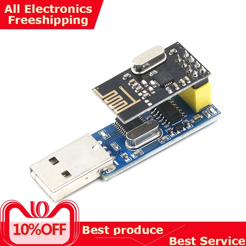 New CH340T USB to Serial Port Adapter Board + 2.4G NRF24L01+ Wireless Module For Arduino
New CH340T USB to Serial Port Adapter Board + 2.4G NRF24L01+ Wireless Module For Arduino