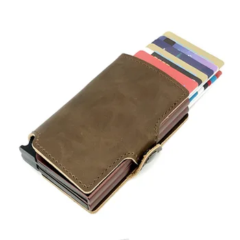 Aluminum alloy card wallet automatic pop-up wallet anti-magnetic anti-theft brush metal multi-card position credit card holder
Aluminum alloy card wallet automatic pop-up wallet anti-magnetic anti-theft brush metal multi-card position credit card holder