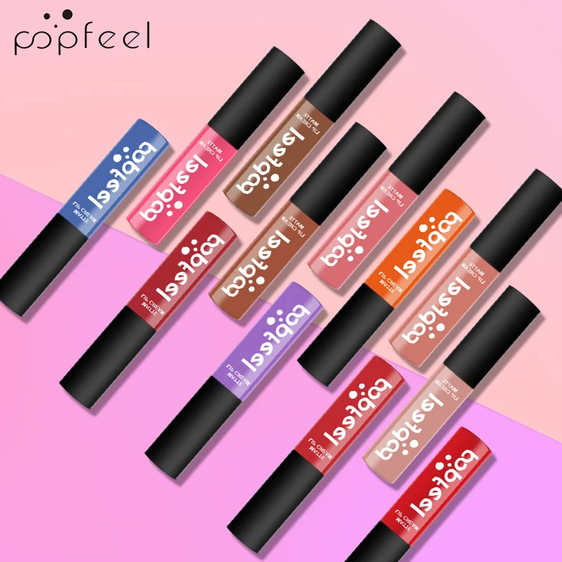 POPFEEL 24 Hours Long Lasting Matte Lip Tint Waterproof Velvet Lipstick Sexy Liquid Lip Gloss Makeup Lipgloss Cosmetic 12 Colors
POPFEEL 24 Hours Long Lasting Matte Lip Tint Waterproof Velvet Lipstick Sexy Liquid Lip Gloss Makeup Lipgloss Cosmetic 12 Colors