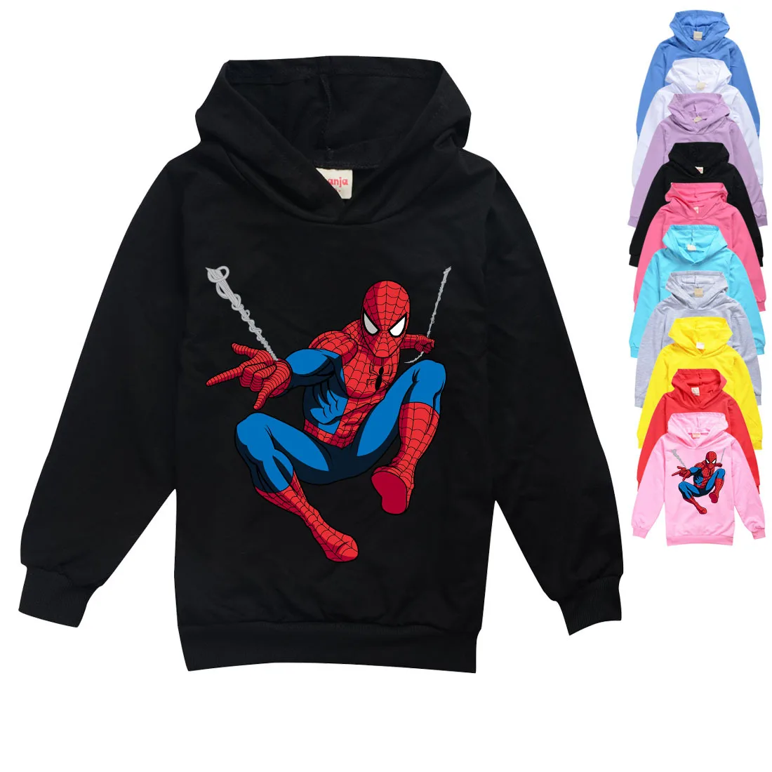 Disney Marvel Spider Man new cartoon big children's hooded jacket spring and autumn style sweater 10 colors optional comfortable
Disney Marvel Spider Man new cartoon big children's hooded jacket spring and autumn style sweater 10 colors optional comfortable