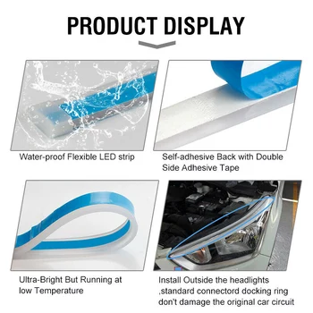 60CM Signal Light Strip For Headlight Replacement Accessory Lamp Bulb 2pcs Slim Flexible
60CM Signal Light Strip For Headlight Replacement Accessory Lamp Bulb 2pcs Slim Flexible