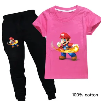 2020 Fashion New Kids Summer Clothes Baby Girl Anime Cartoon Super Mario Toddler Boys Clothing Set 2PCS Children Tops Pants 
2020 Fashion New Kids Summer Clothes Baby Girl Anime Cartoon Super Mario Toddler Boys Clothing Set 2PCS Children Tops Pants