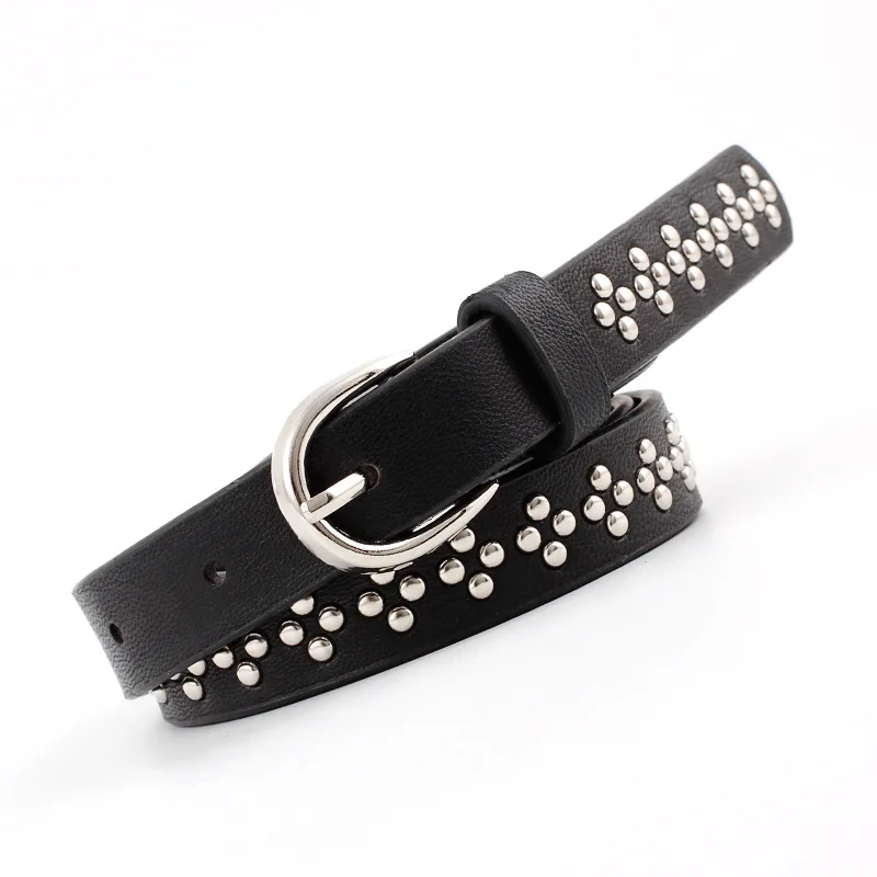 top108 cm PU Belts for Women Rivets Design Belt Women's Decorative Jeans Metal Buckle Female Thin Adjustable Women's Belts 
top108 cm PU Belts for Women Rivets Design Belt Women's Decorative Jeans Metal Buckle Female Thin Adjustable Women's Belts