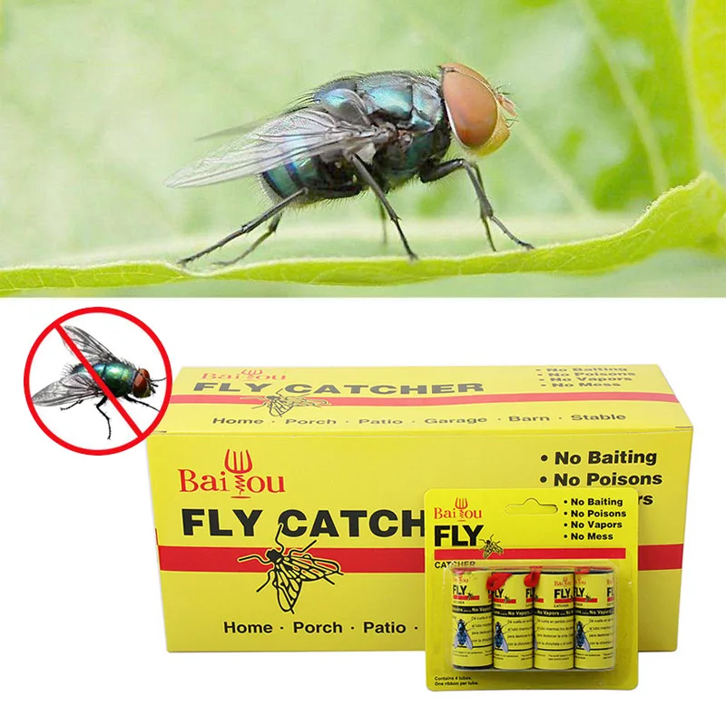 4/8/12/16Pcs Fly Sticky Paper Strip Strong Glue Flying Insect Bug Mosquitos Catcher Roll Tape GHS99 | Дом и сад