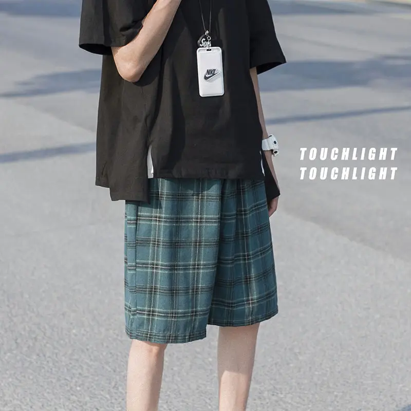 Summer Plaid Shorts Men's Fashion Hit Color Retro Cotton Casual Shorts Men Streetwear Loose Drawstring Straight Five-point Pants
Summer Plaid Shorts Men's Fashion Hit Color Retro Cotton Casual Shorts Men Streetwear Loose Drawstring Straight Five-point Pants