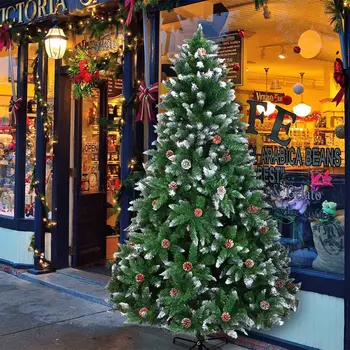 Christmas Tree 6FT 920 Branches Flocking Spray White Tree Plus Pine Cone (96 x 26 x 28)cm Christmas Decoration
Christmas Tree 6FT 920 Branches Flocking Spray White Tree Plus Pine Cone (96 x 26 x 28)cm Christmas Decoration
