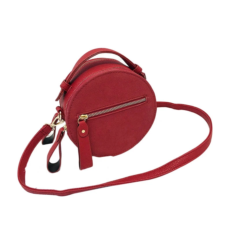 Fashion Circular Scrub PU Leather Handbag Female Retro Small Round Shoulder Bag Women Circle Messenger Bag(Red)
Fashion Circular Scrub PU Leather Handbag Female Retro Small Round Shoulder Bag Women Circle Messenger Bag(Red)