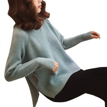 2019 Autumn And Winter New Sweater Female Students Loose Lazy Wind Solid Color Split Knit Sweater
2019 Autumn And Winter New Sweater Female Students Loose Lazy Wind Solid Color Split Knit Sweater
