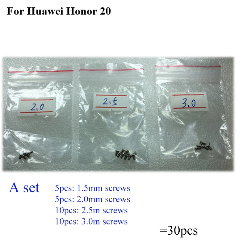 

30PCS a set Silver Screw For Huawei Honor 20 mainboard motherboard Cover Screws Repair Parts For Huawei Honor20