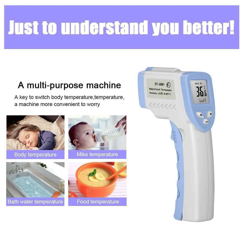 Baby Non-Contact Infrared Forehead Thermometer Medical Forehead Thermometer Fever Digital Measure Tool for Baby Adult in stock
Baby Non-Contact Infrared Forehead Thermometer Medical Forehead Thermometer Fever Digital Measure Tool for Baby Adult in stock