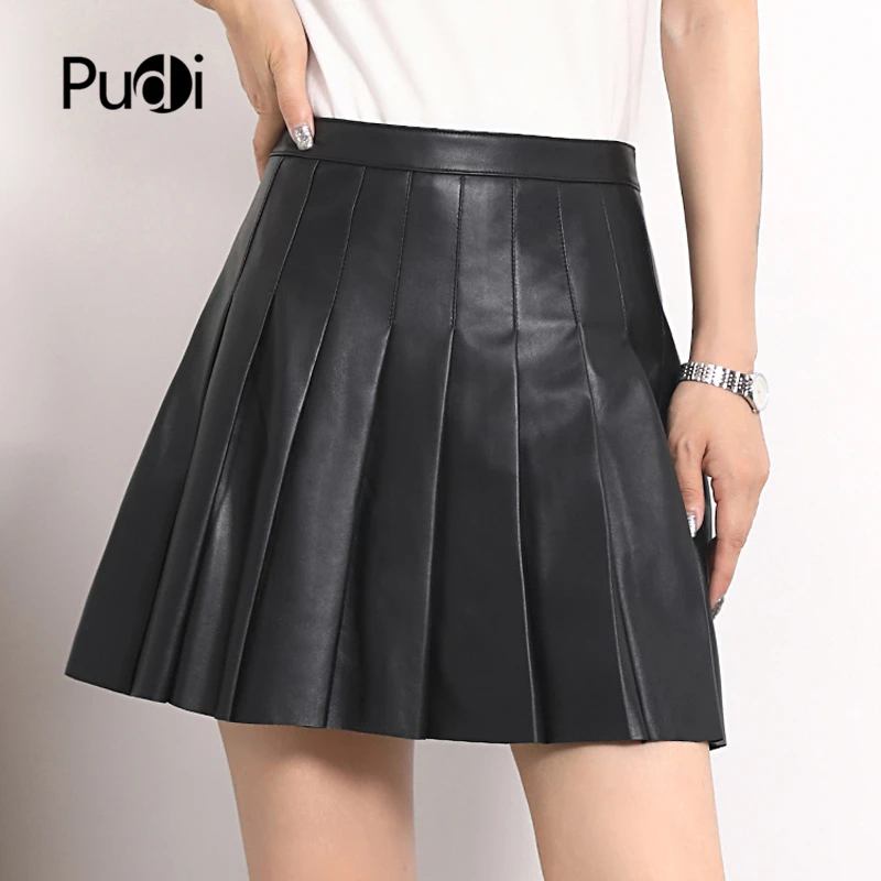 PUDI women genuine leather skirt Famele girl real sheep skin leather A-line black color skirts ST013
PUDI women genuine leather skirt Famele girl real sheep skin leather A-line black color skirts ST013