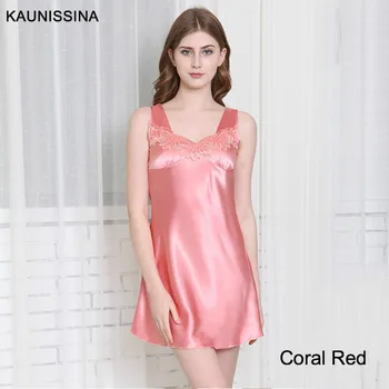 Women Plus Size Summer Nightgown Silk Sexy Night Dress Short Lace Patchwork Sleeveless Loose Night Sleepwear Home Wear Clothes 
Women Plus Size Summer Nightgown Silk Sexy Night Dress Short Lace Patchwork Sleeveless Loose Night Sleepwear Home Wear Clothes