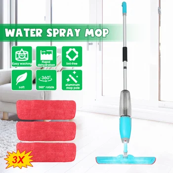 Spray Floor Mop with 3Pcs Reusable Microfiber Pads 360 Degree Handle Lazy Mop for Home Kitchen Wood Ceramic Tiles Floor Cleaning
Spray Floor Mop with 3Pcs Reusable Microfiber Pads 360 Degree Handle Lazy Mop for Home Kitchen Wood Ceramic Tiles Floor Cleaning