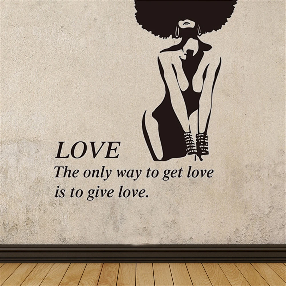 Modern Wall Decals Classy Lady African Goddess Woman Afro Girl Room Stickers Vinyl Bedroom Livingroom Art Decoration DW20141
Modern Wall Decals Classy Lady African Goddess Woman Afro Girl Room Stickers Vinyl Bedroom Livingroom Art Decoration DW20141