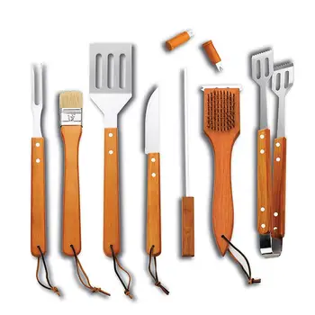 18PCS BBQ Grilling Tool Accessories Set Stainless Steel Tools with Wooden Handle for Outdoors Camping Kitchen Decorates Gadgets
18PCS BBQ Grilling Tool Accessories Set Stainless Steel Tools with Wooden Handle for Outdoors Camping Kitchen Decorates Gadgets